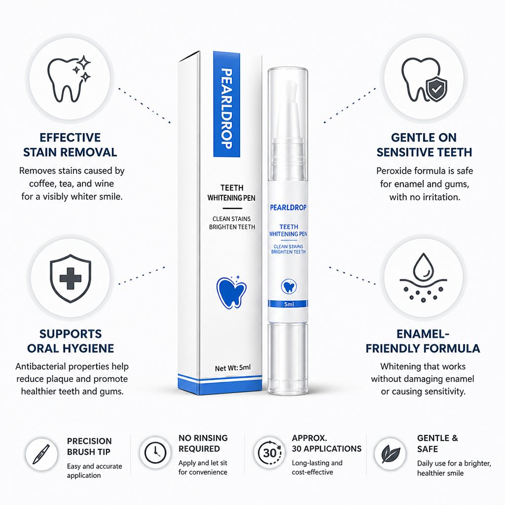 Gentle Peroxide Enamel-Friendly Teeth Whitening Pen (5 ml)