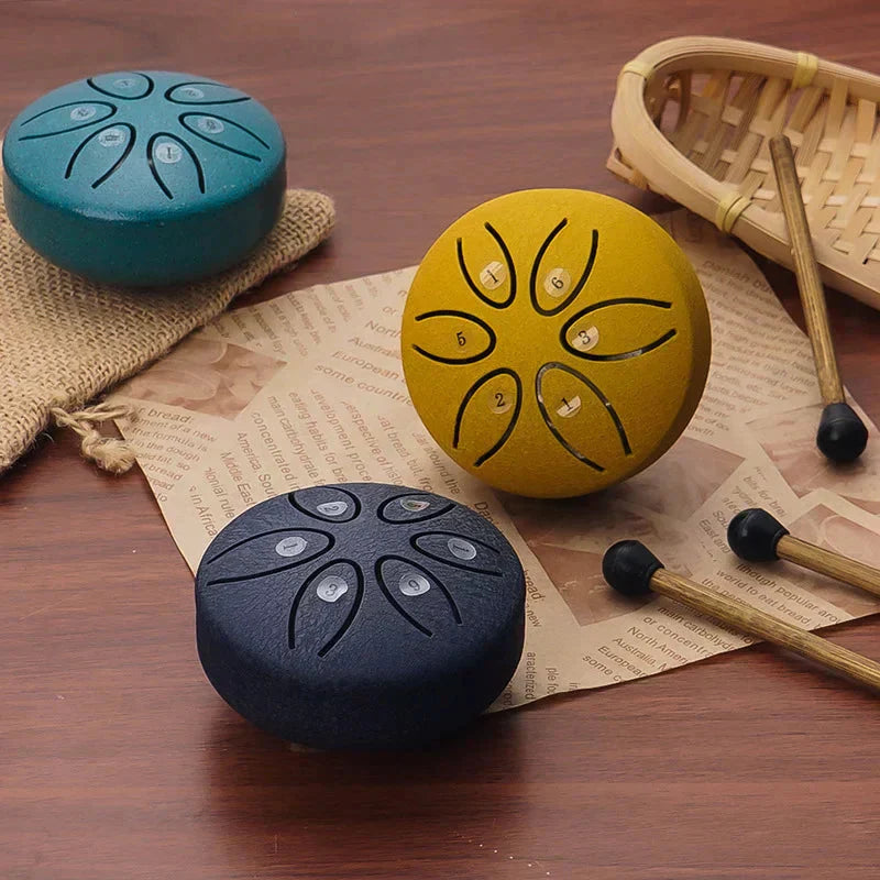 Portable 6-Tone Tongue Drum – Soothing Melodies for Travel