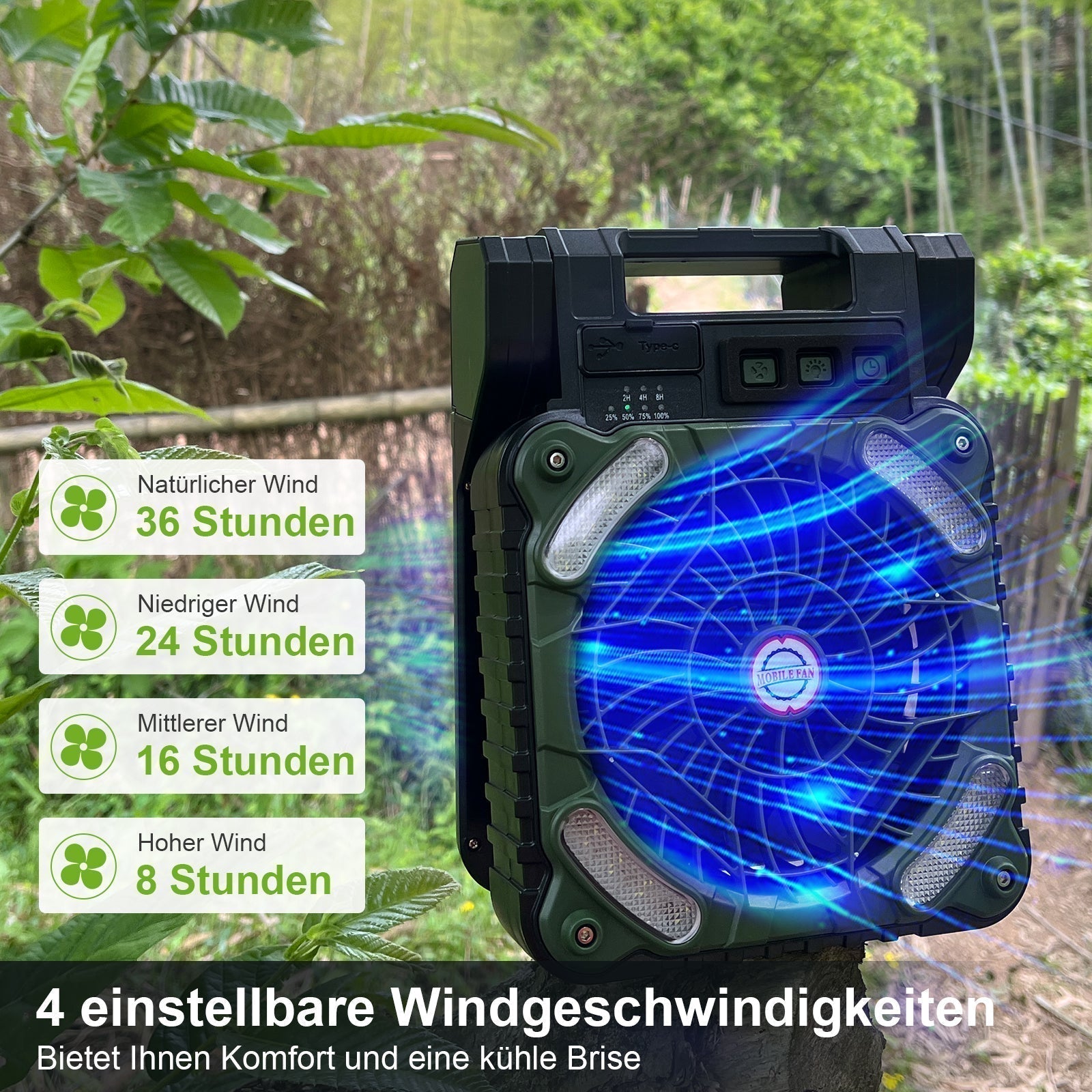 LED Light Solar Ventilator with Built-in Power Bank
