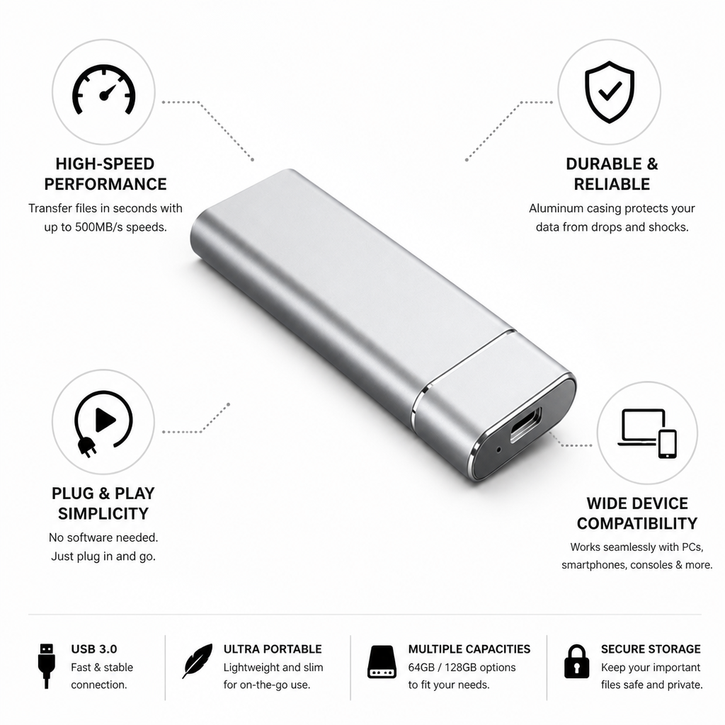 Aluminum USB 3.0 Portable SSD