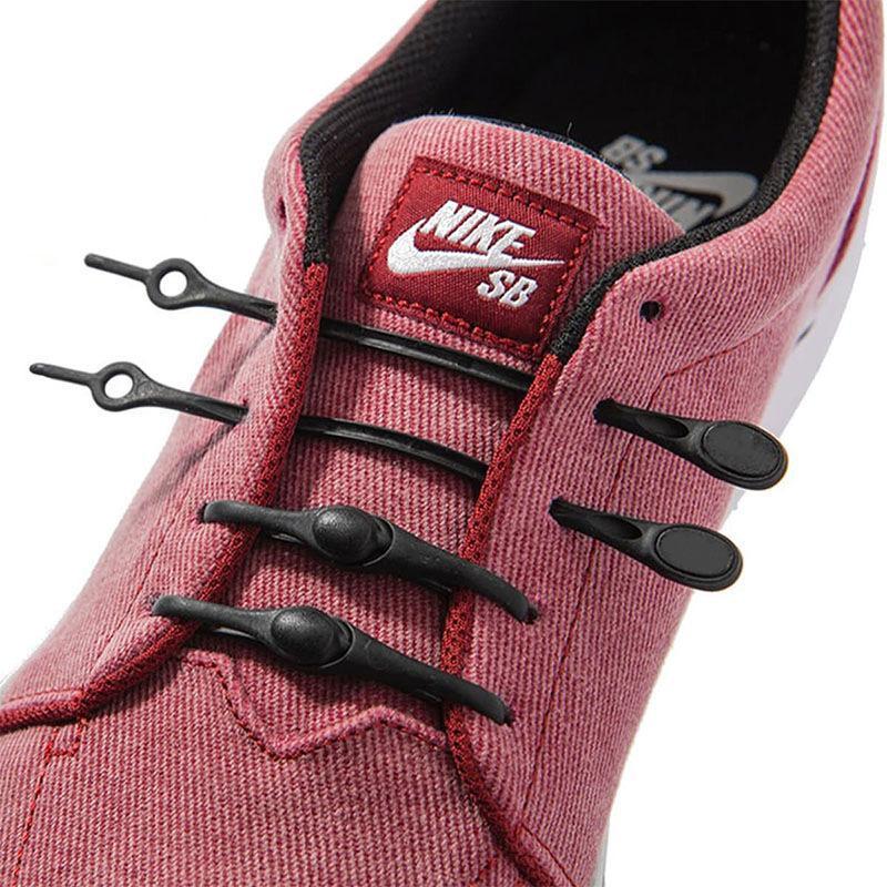 Set of 12 No-Tie Silicone Elastic Shoelaces