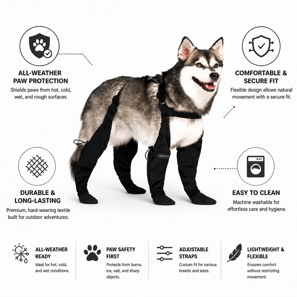 All-Weather Paw Protection Dog Leggings