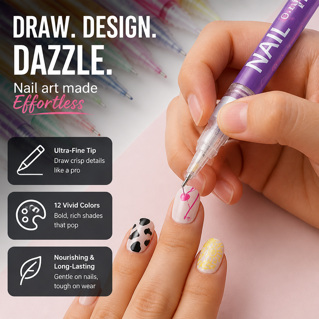 VividAura™ — Unleash Bold, Flawless Nail Art That Lasts and Cares