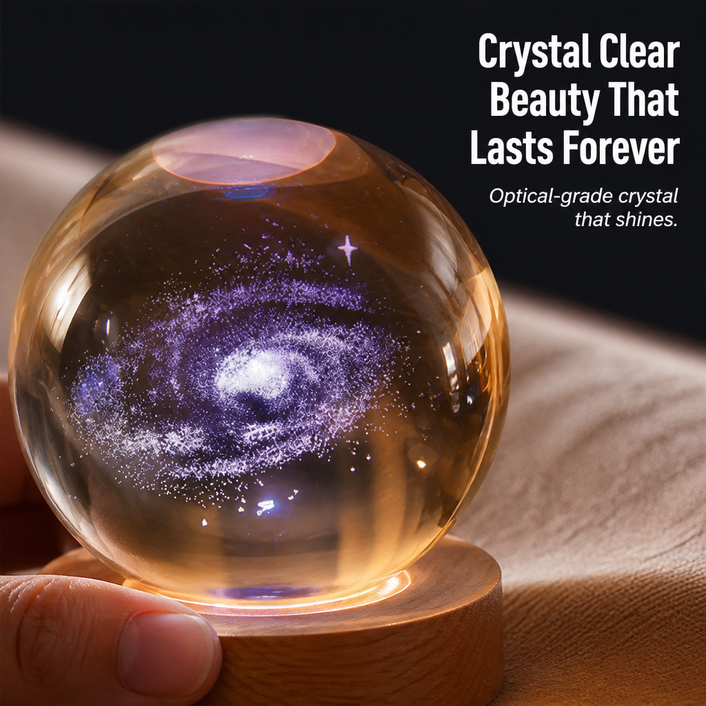 StellarSphere™ — Turn Any Nightstand into a Warm, Glowing Pocket Galaxy