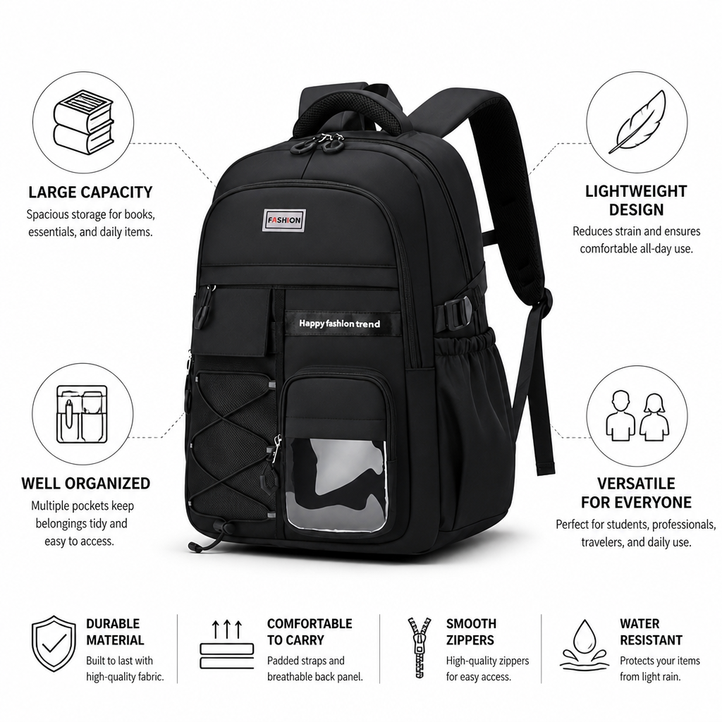Lightweight Large-Capacity Backpack