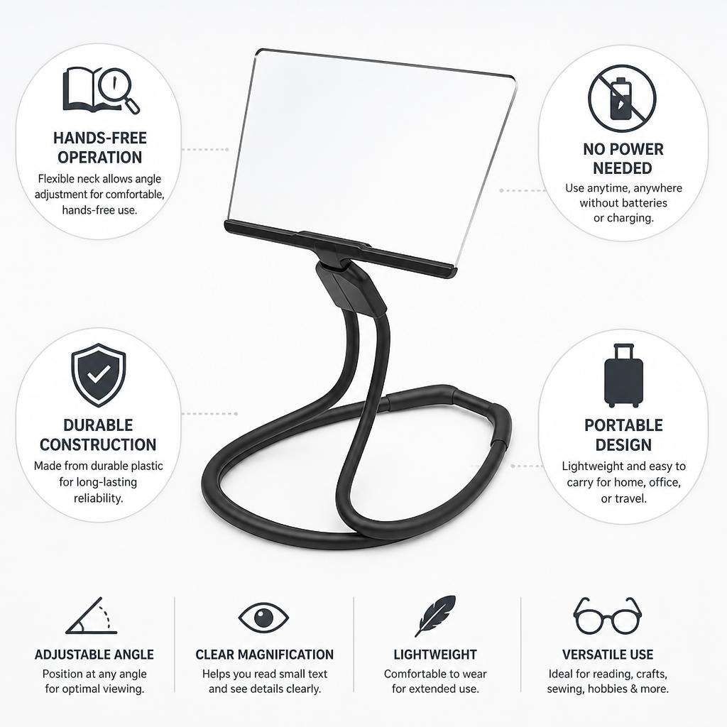 Hands-Free Adjustable Neck Magnifying Glass