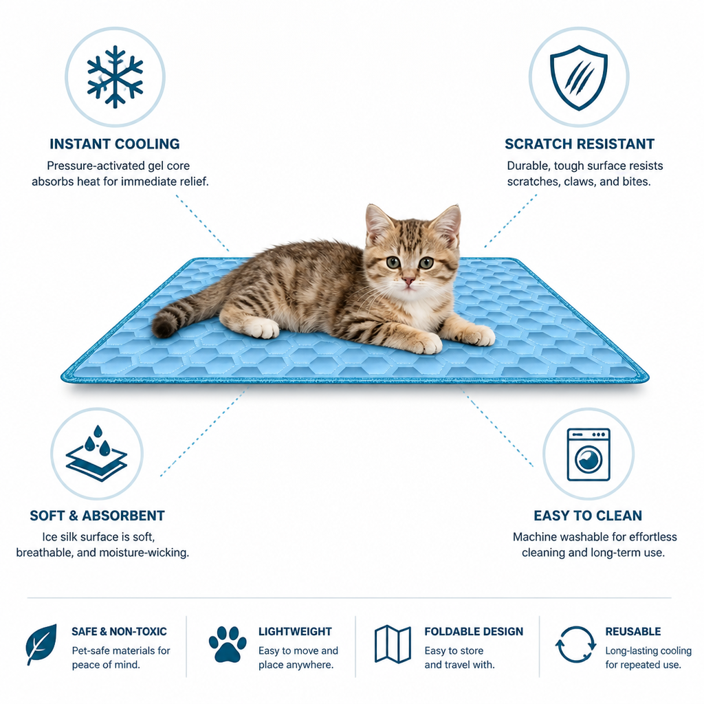 Pressure-Activated Gel Scratch-Resistant Pet Mat