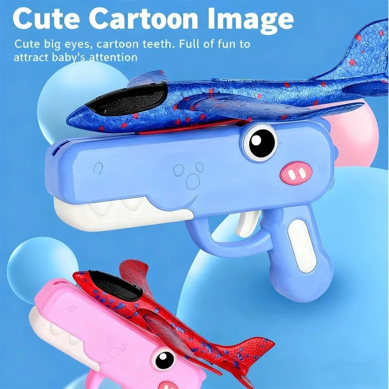 Foam Plane Launcher Featuring Dinosaur Design