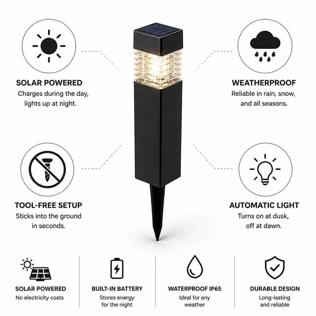 Solar-Powered Automatic Waterproof Ground Light