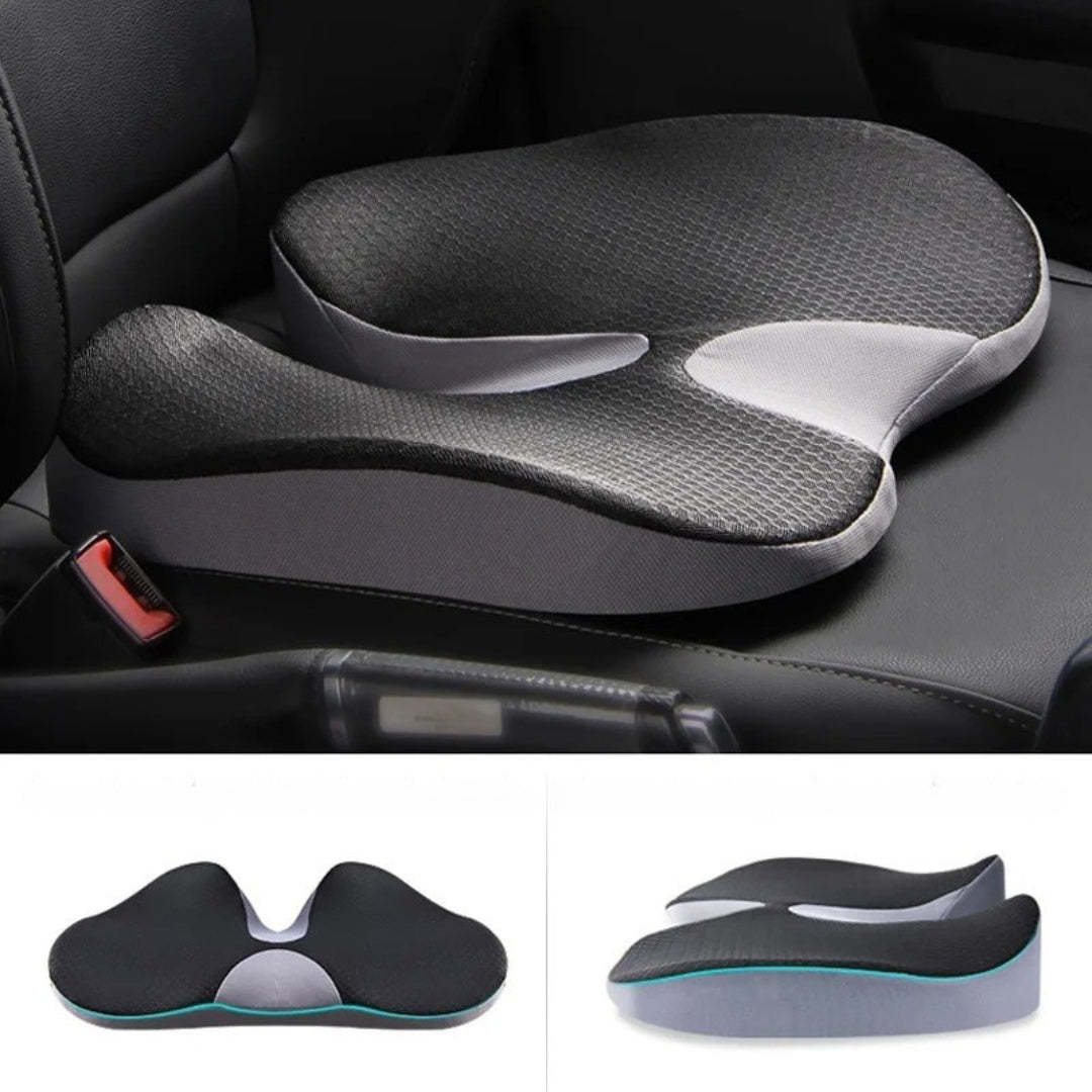 Non-Slip Seat Cushion for Car – Ergonomic Pad for Sciatica Relief