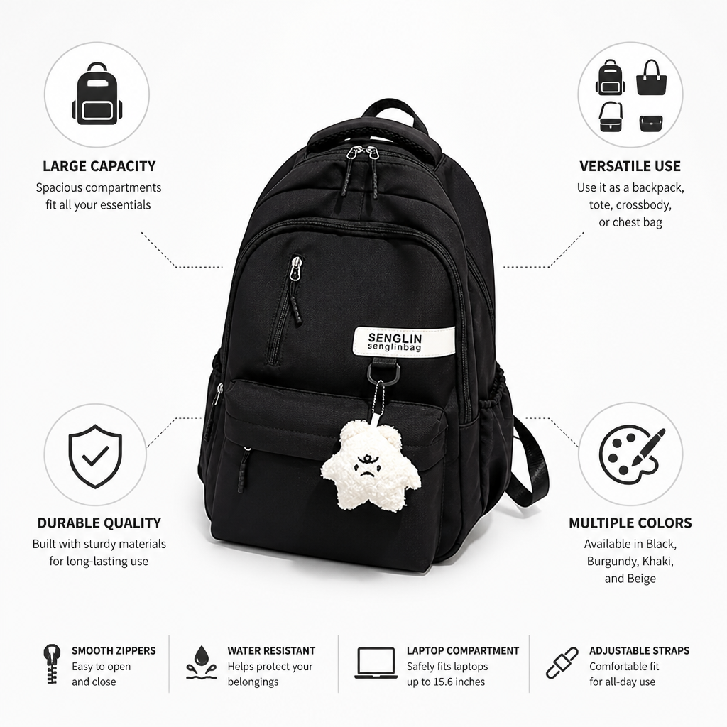 Convertible Large-Capacity Travel Backpack