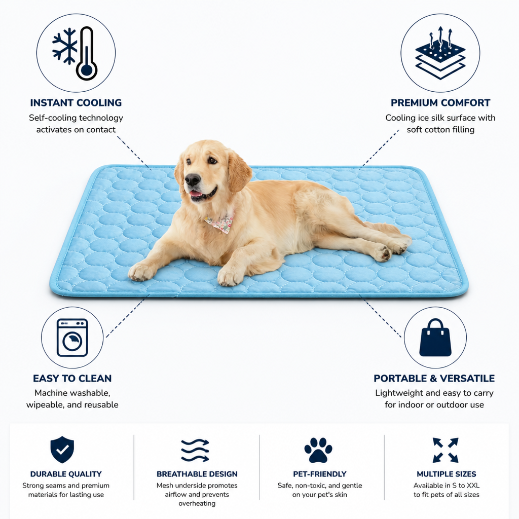 Self-Cooling & Machine-Washable Pet Mat