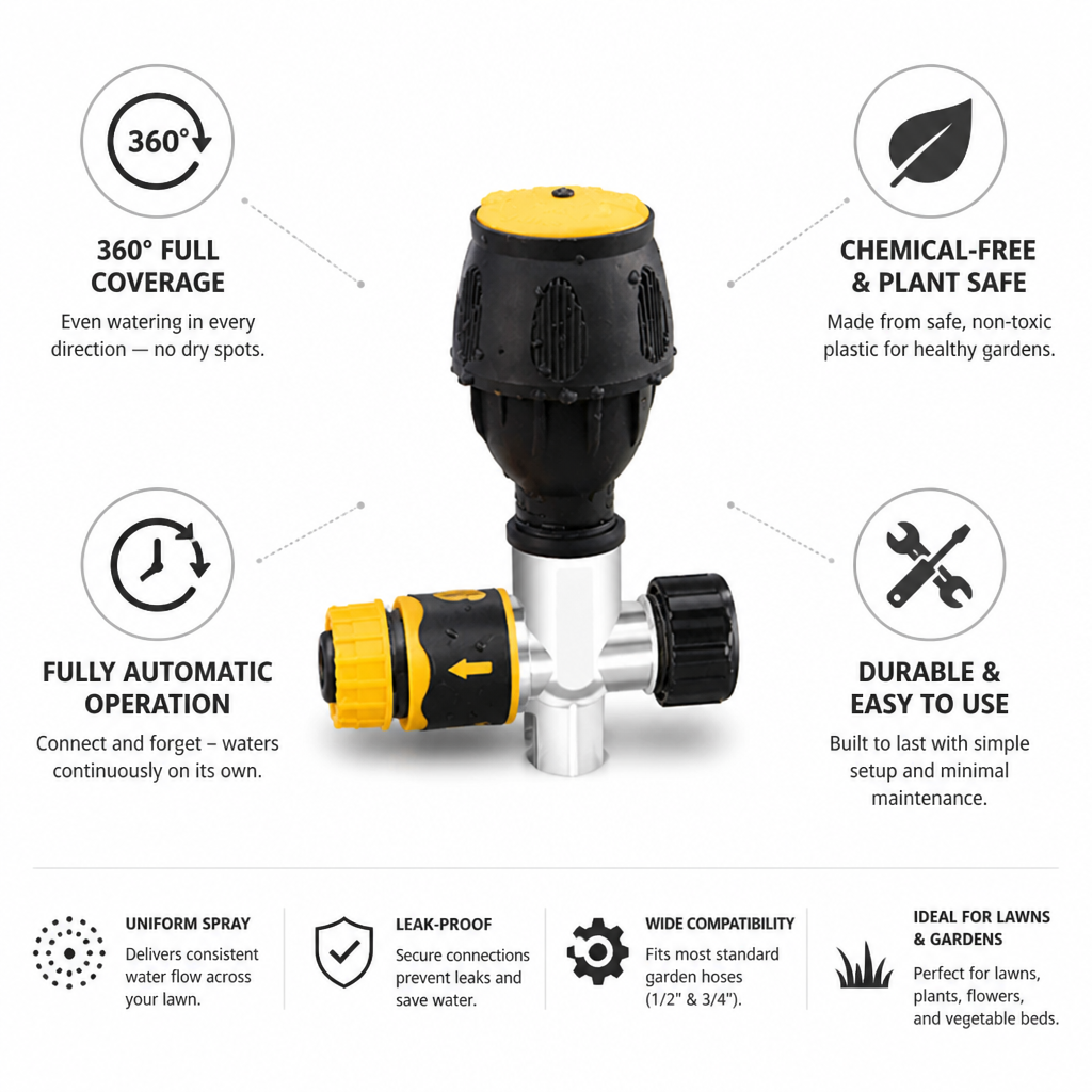 Automatic 360° Rotary Lawn Sprinkler
