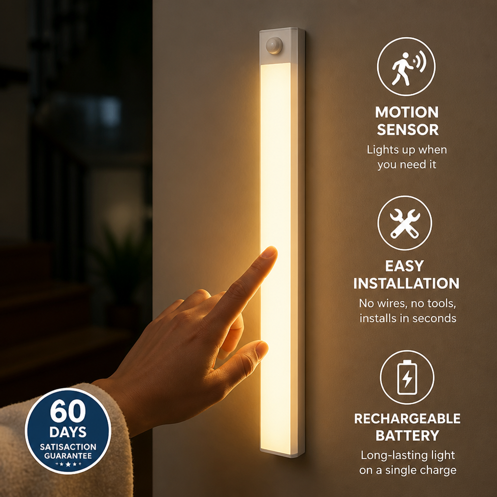 FluoWave™ — Hands-Free Light That Transforms Darkness Into Easy, Instant Safety