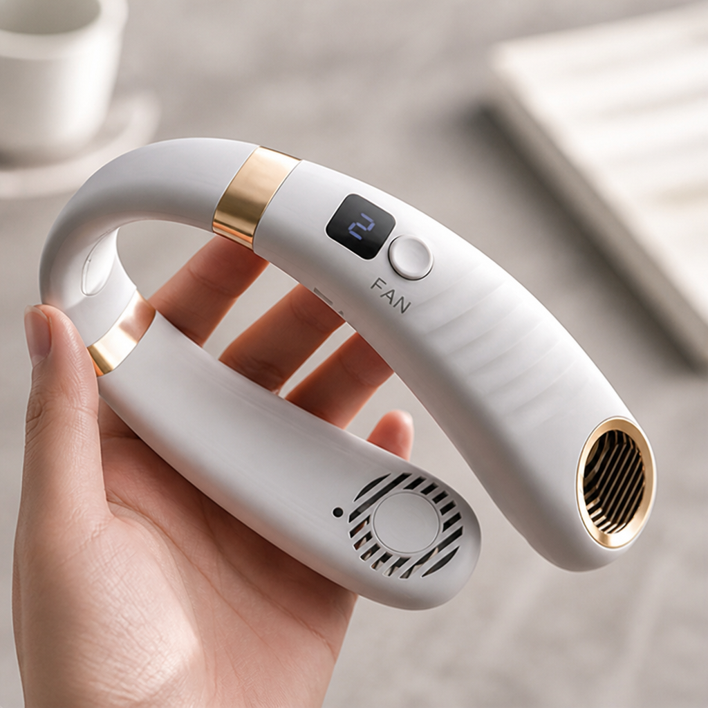Wearable Leafless USB Rechargeable Neck Fan