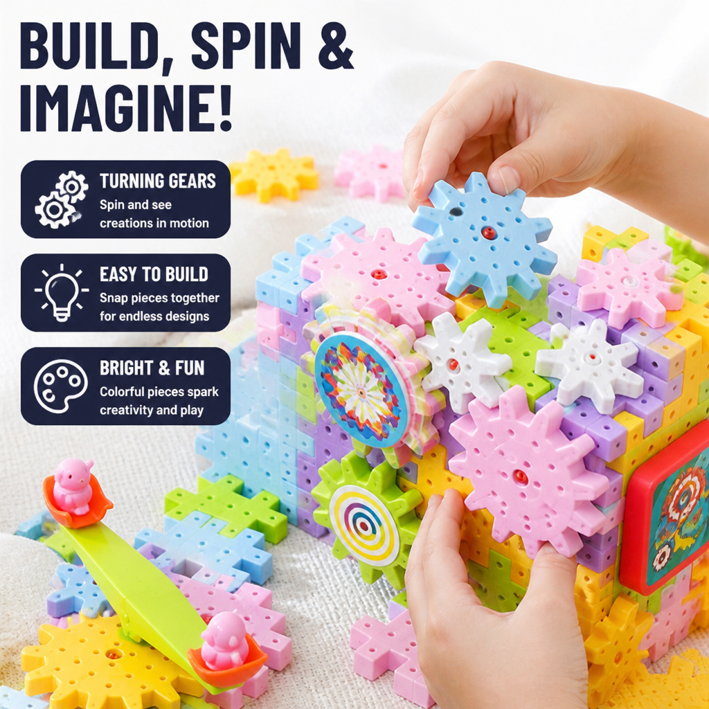 Dynamic GearBuilder™ — Ignite Your Child’s Genius with Every Build and Spin