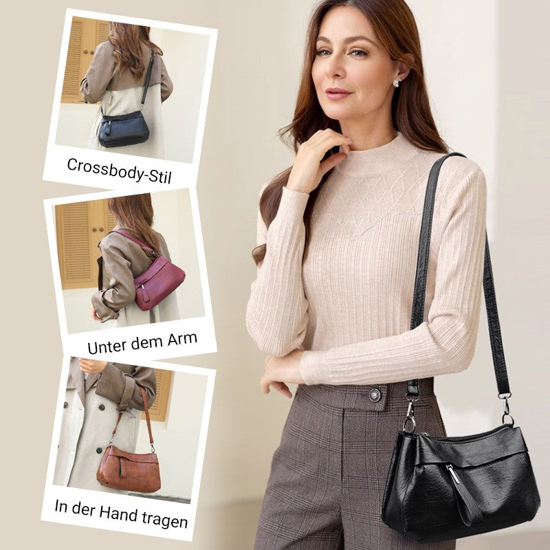 Adjustable Strap Faux Leather Shoulder Bag