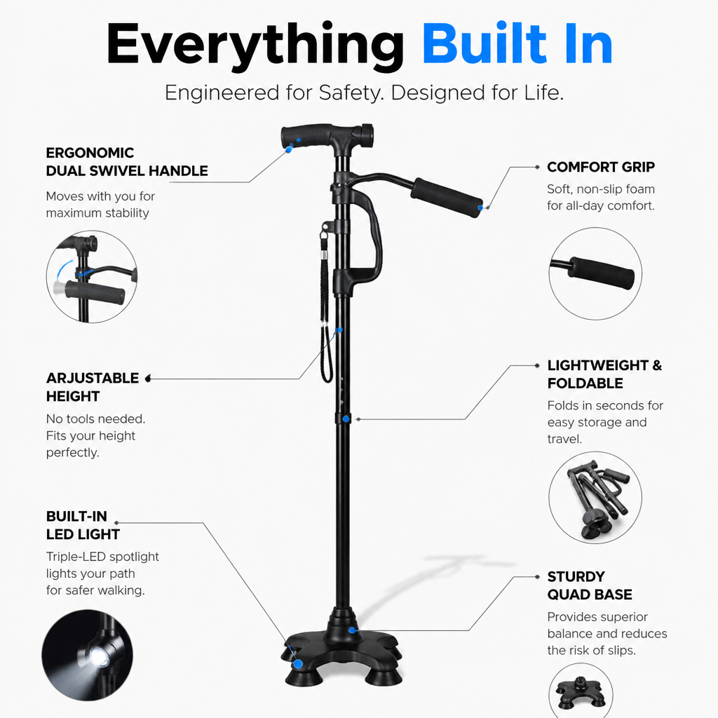 VitaPace™ — Walk Steady, Stand Safely & Light Up Every Step After Dark