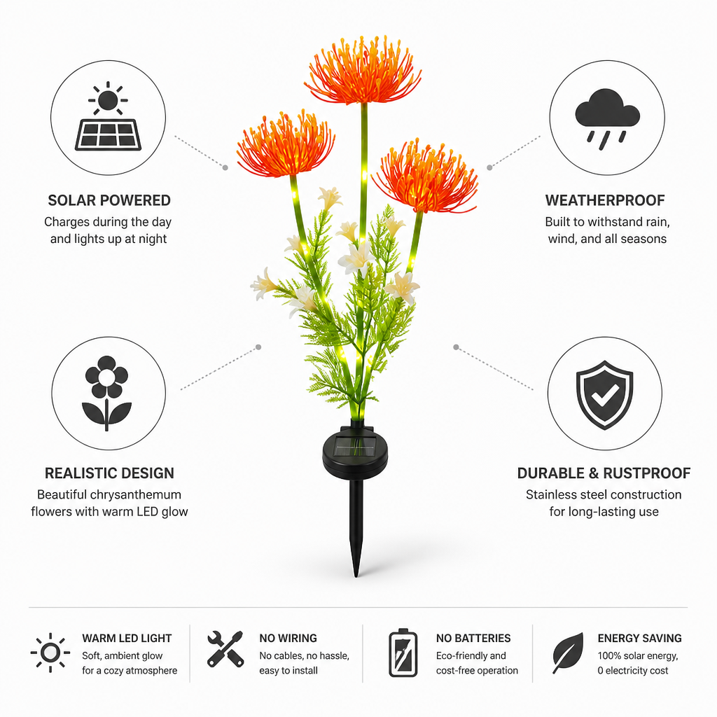 Solar Stainless Steel Weatherproof Garden Stake Light