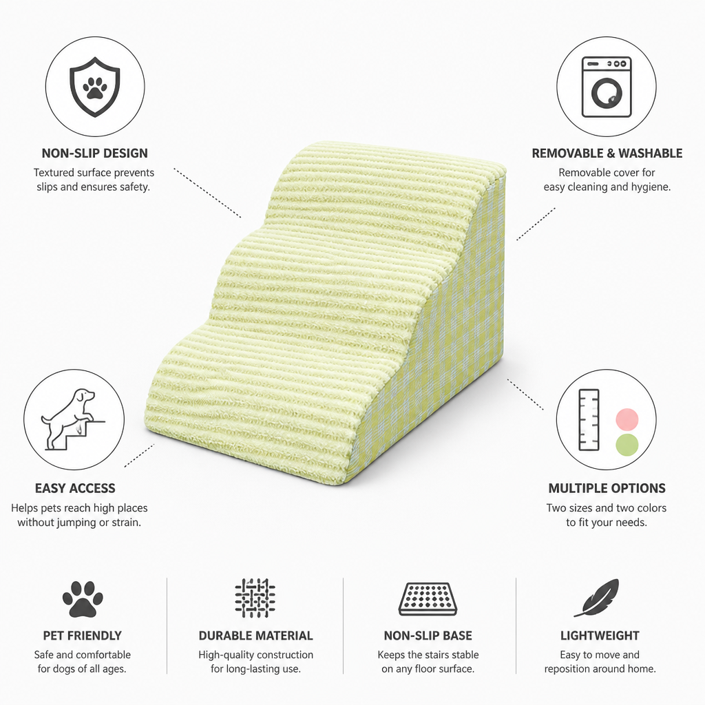 Non-Slip Removable & Washable Pet Stairs (Two Sizes)