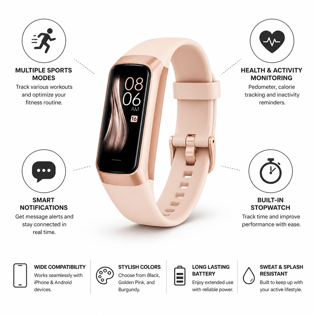 AMOLED Multi-Sport Fitness Smartwatch