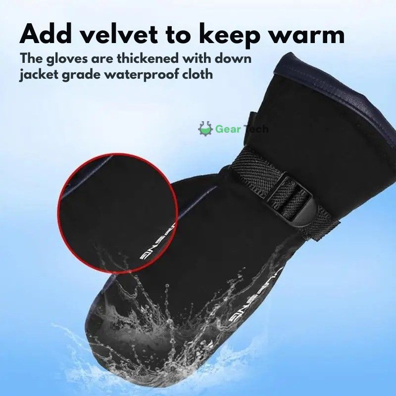 USB Rechargeable Waterproof Hand Warmer Gloves with Dual-Sided Heating for Outdoor Activities