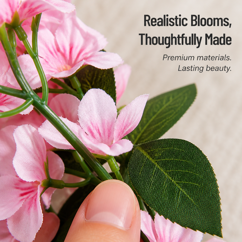 BlossomAura™ — Hang Real-Touch Blooms That Stay Bright Without a Drop of Water
