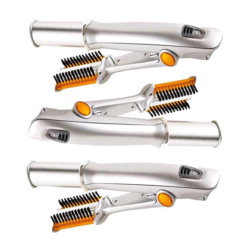 2-in-1 Rotating Hair Styling Brush and Iron for Professional Use