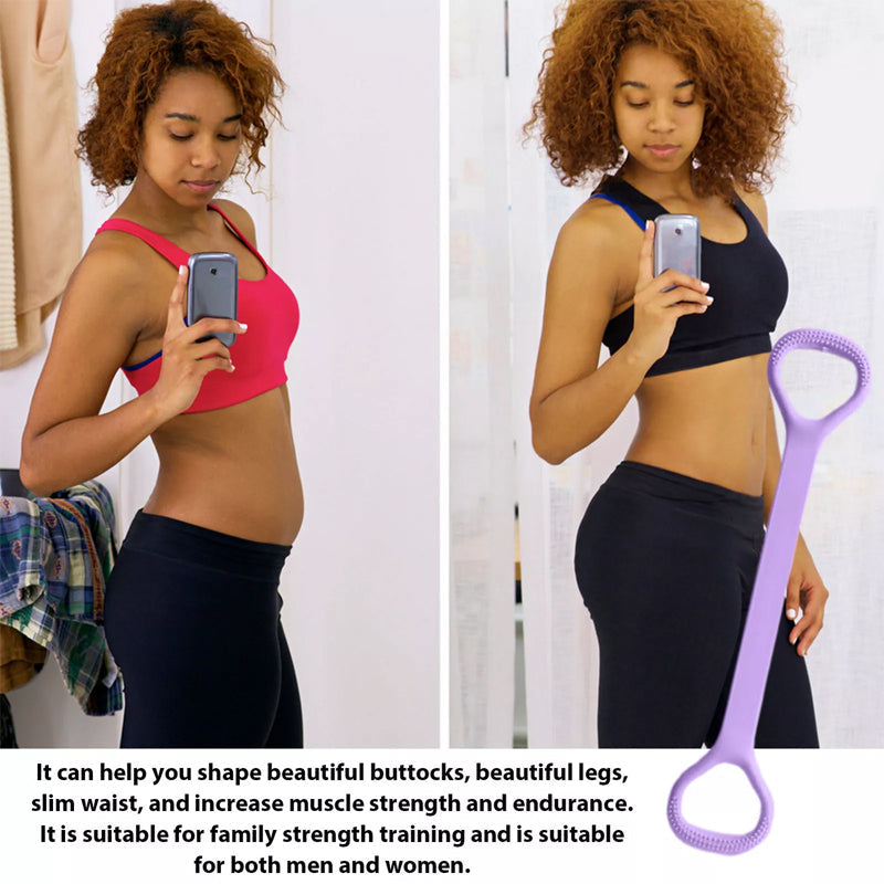 Non-Slip Handle Silicone Stretching Band for Yoga and Exercise