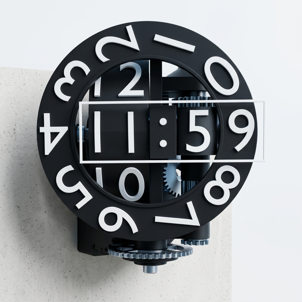 3D Triaxial Minimalist Wall Clock