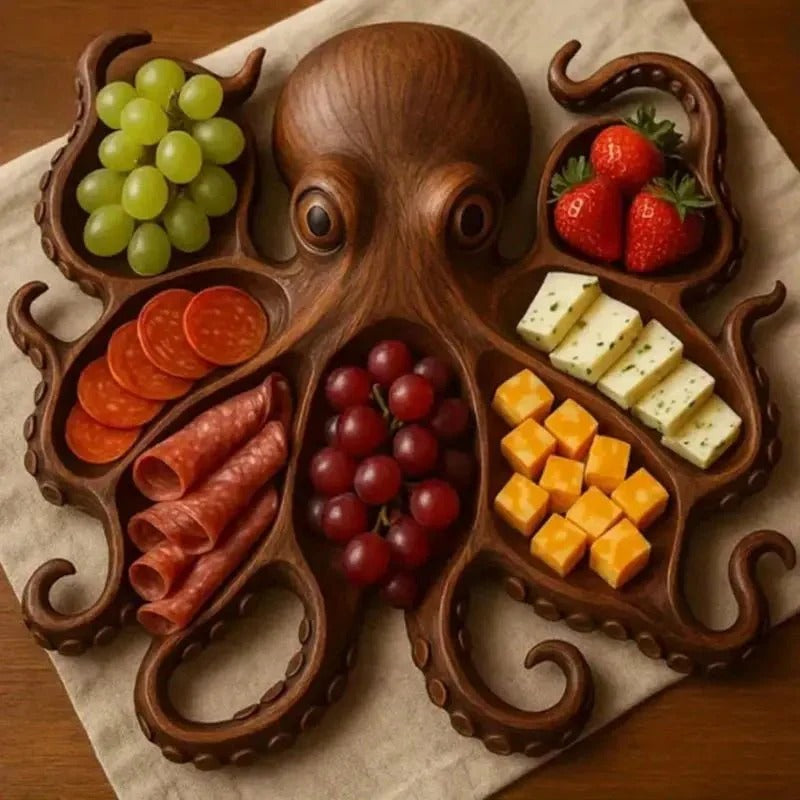 Snack Tray | Solid Wood Platter | Animal Motif | NaturKueche