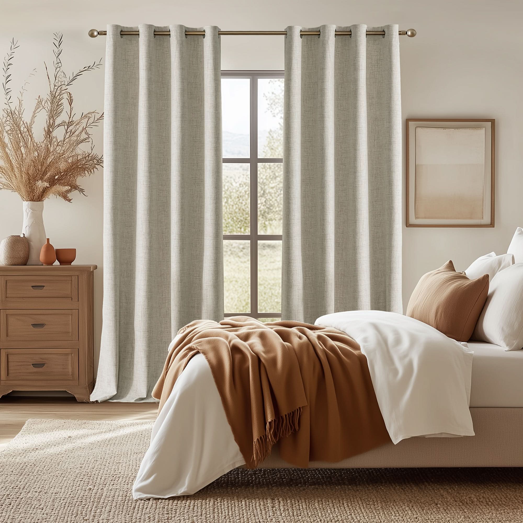 Textured Blackout Curtains for Stylish Living Room Decor