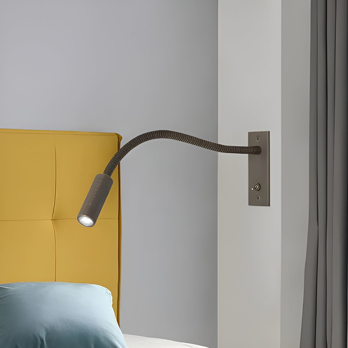 Adjustable Gooseneck Wall Light – Bed and Sofa Reading Lamp
