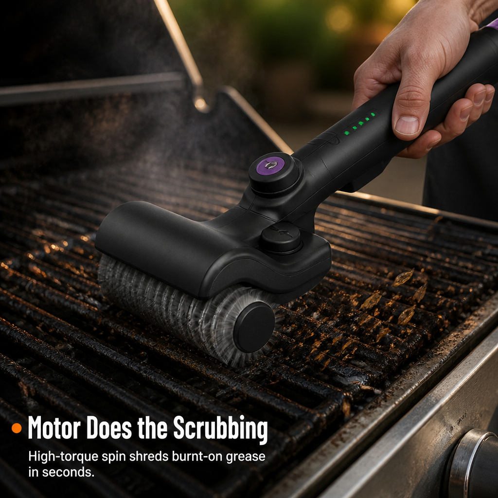 GrillMasterPro™ — Blast Through Grease Quickly and Get Back to Your BBQ Time