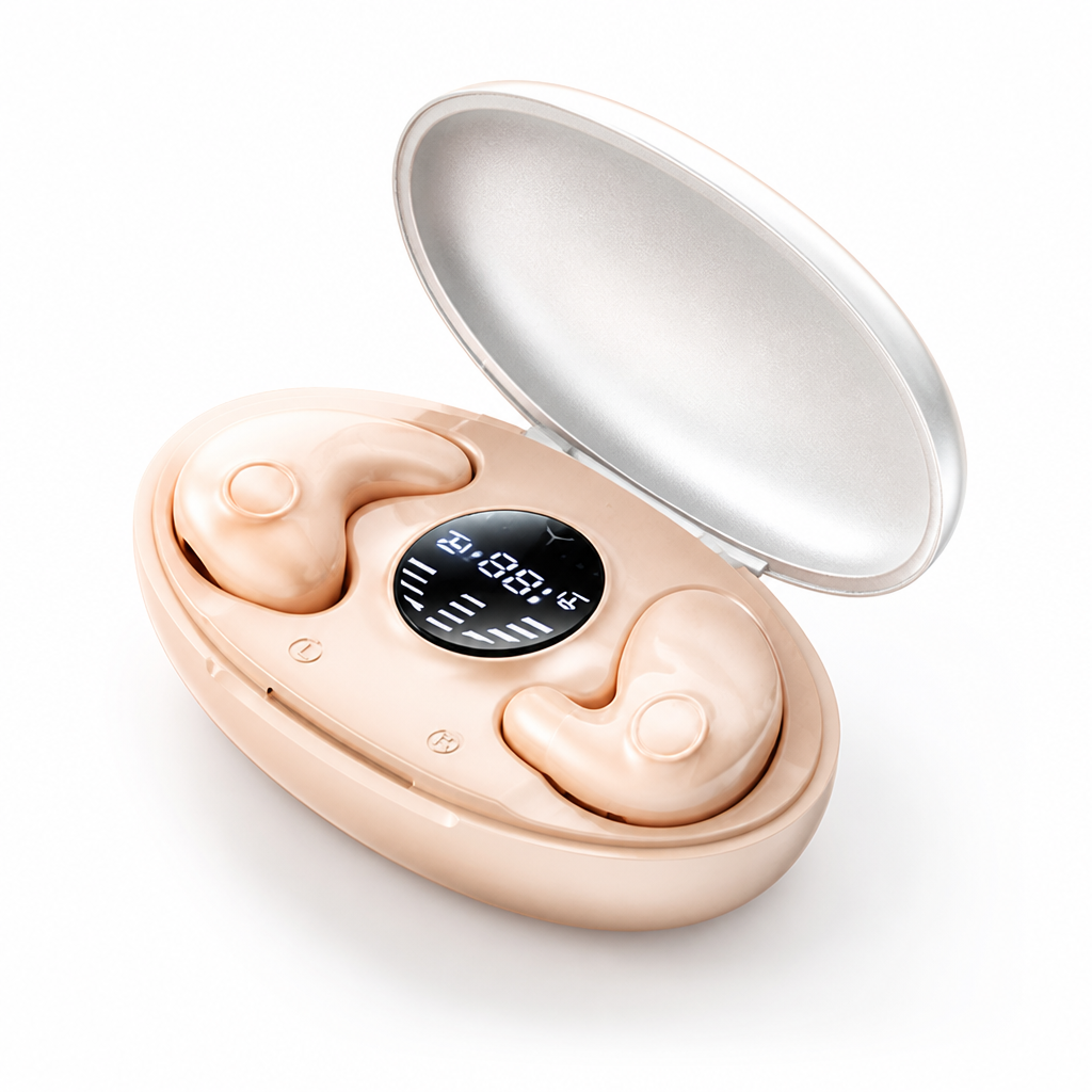Ergonomic Side-Sleeper Dual Noise-Cancelling Sleep Headphones (With Charging Case)
