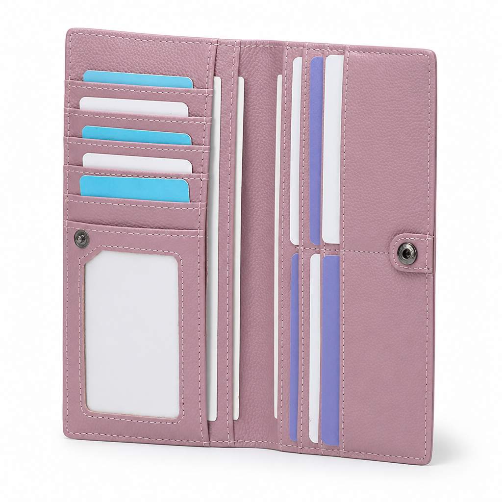 RFID-Blocking Ultra-Thin Leather Card Wallet