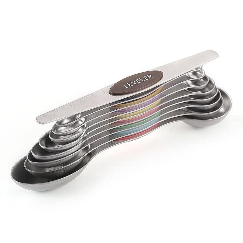 Set of Magnetic Measuring Spoons in Stainless Steel