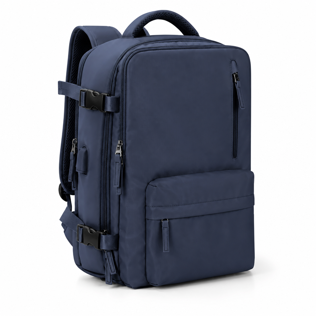 Water-Resistant Nylon Anti-Theft USB Travel Backpack