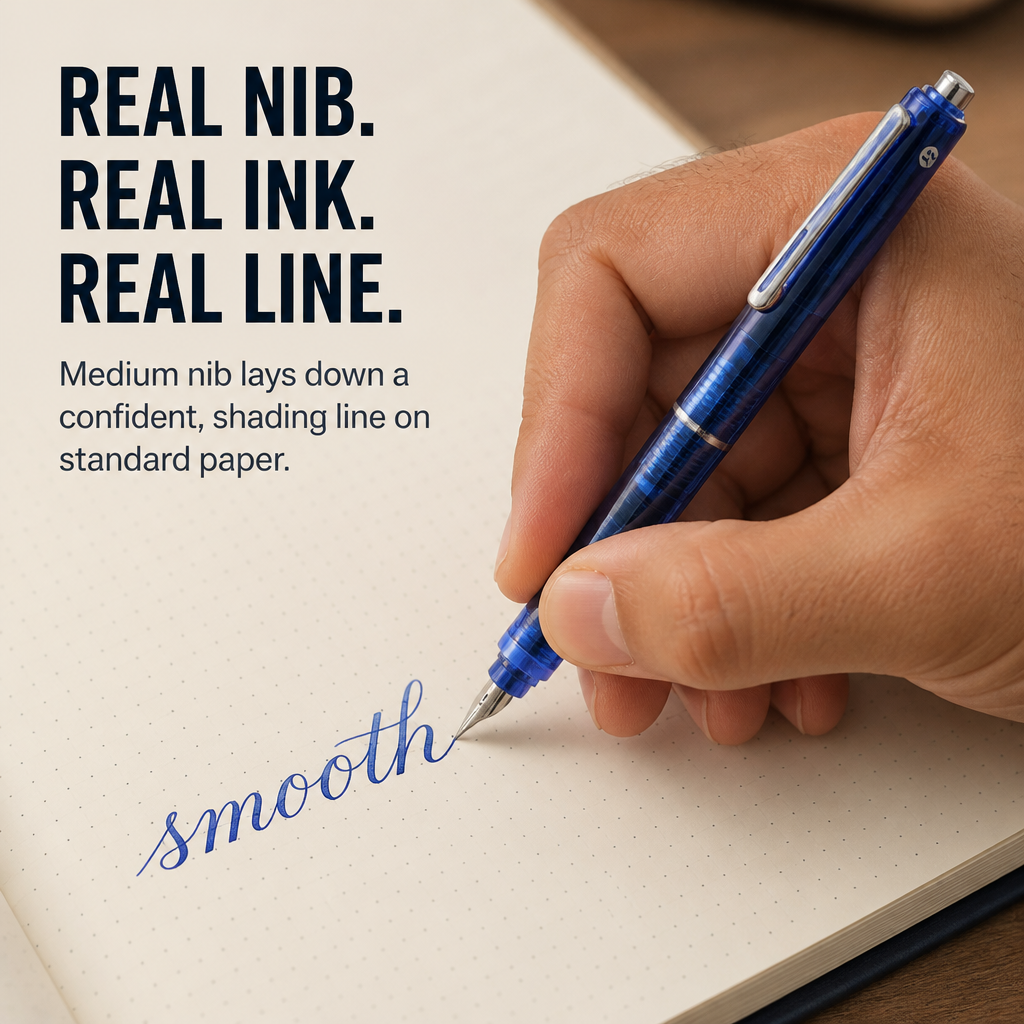 SwiftScript™ — Enjoy Fountain-Pen Smoothness Without the Cap-Off Fuss
