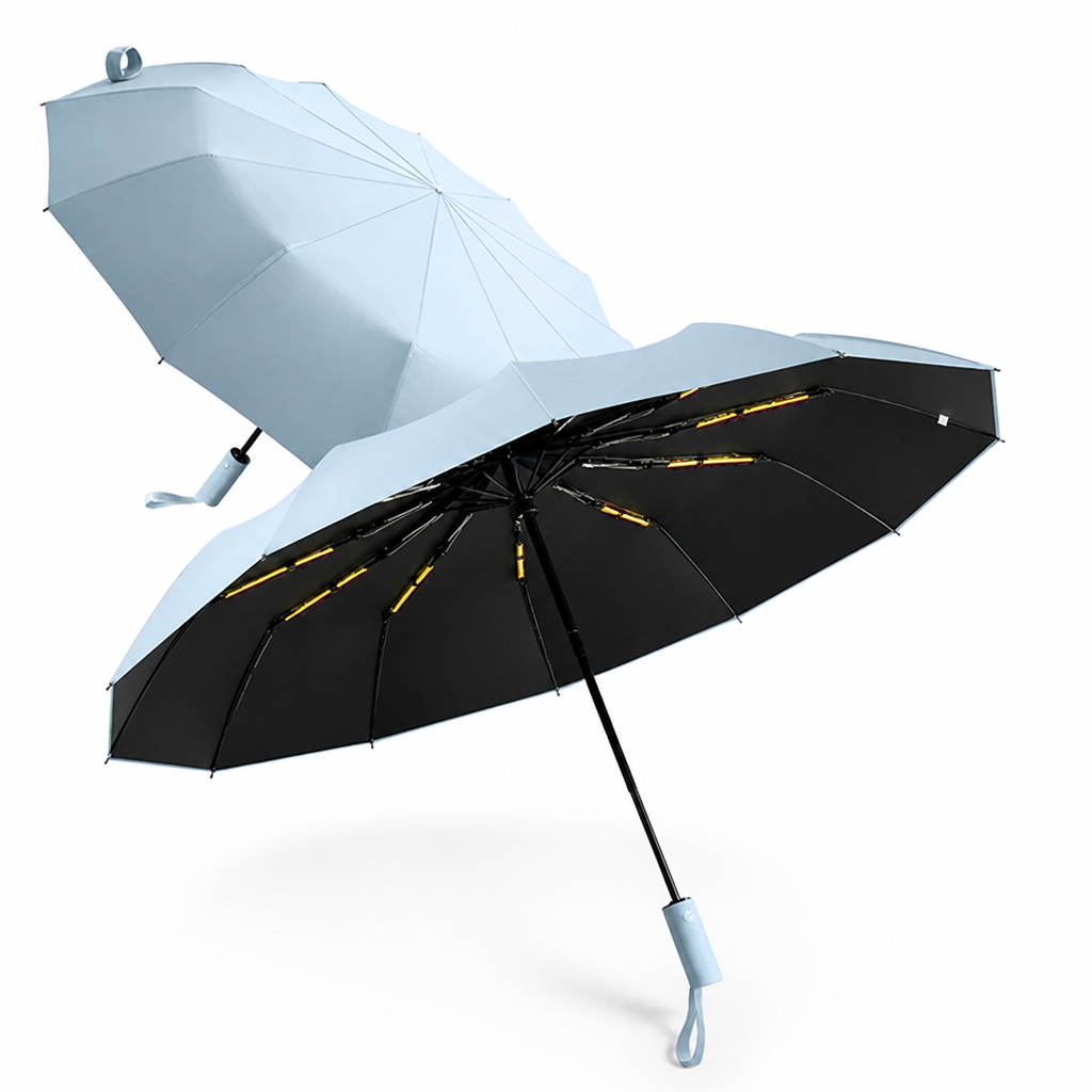 Automatic Open-Close UV-Blocking Foldable Umbrella (Triple-Fold)
