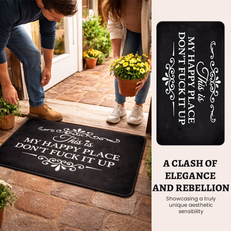 Funny Quote Doormat – Slip-Resistant and Weatherproof