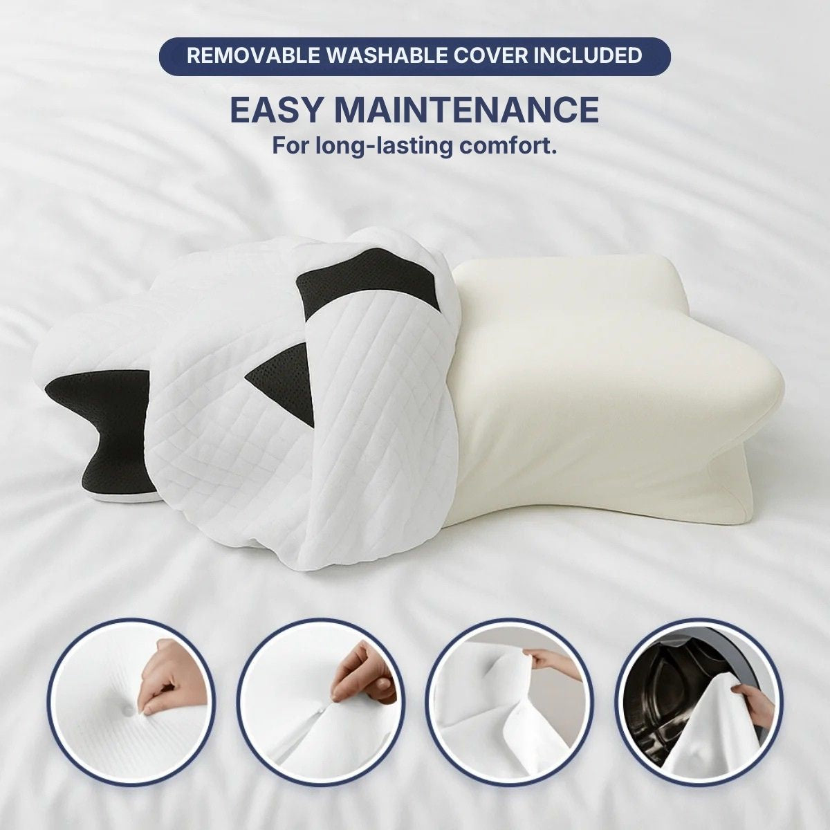 Memory Foam Contour Pillow for Neck Pain Relief – Orthopedic Design