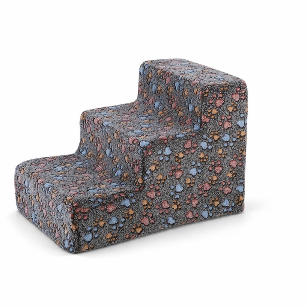 Removable & Washable Plush Pet Stairs (Right-Angle)