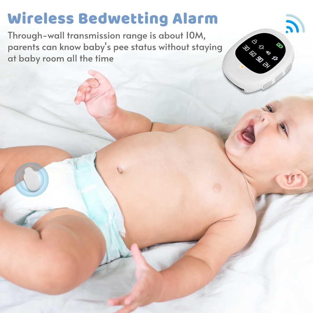 Children's Bedwetting Alarm System with Wireless Sensor and Remote