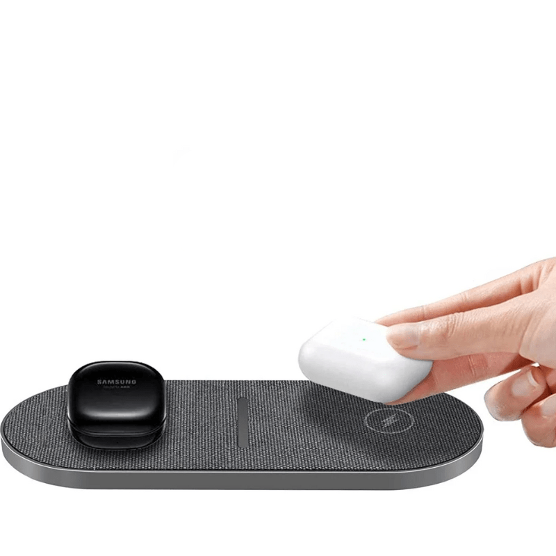 Compact 40W Dual Device Wireless Charger with LED Indicator