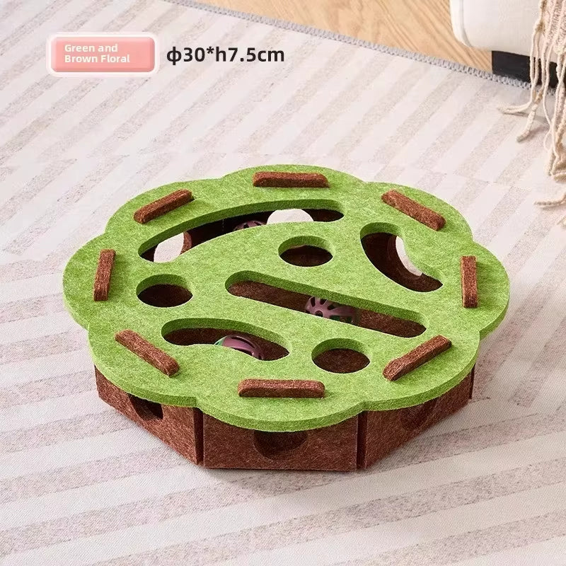 Felt Puzzle Box for Cats - Engaging Toy for Playtime