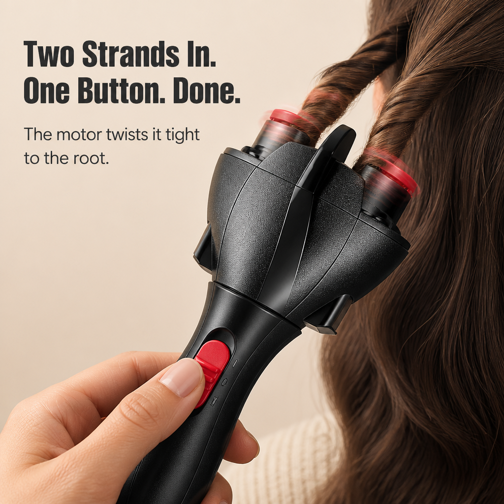TwistEase™ Electric Braider — Effortless, Pain-Free Braids That Transform Your Mornings