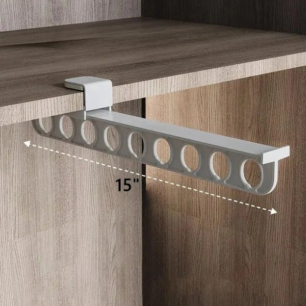 Space-Saving Wardrobe Rod for Extendable Pants Storage