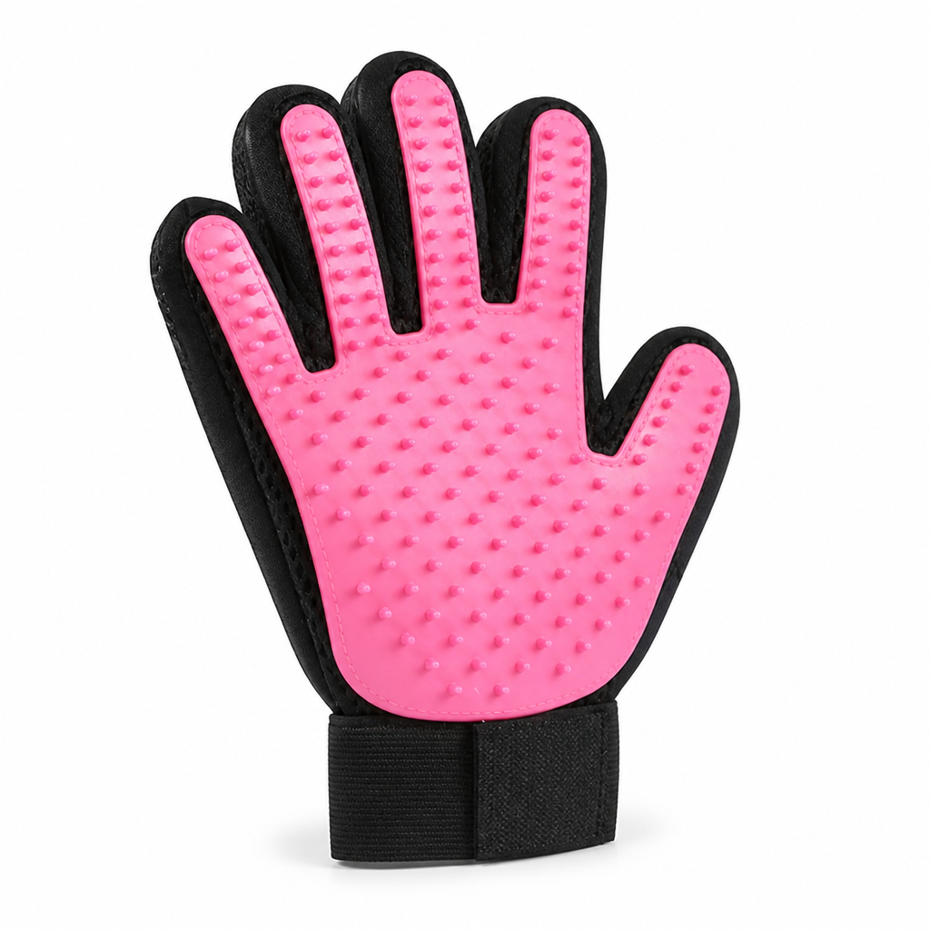 Ergonomic Soft Rubber Pet Grooming Glove