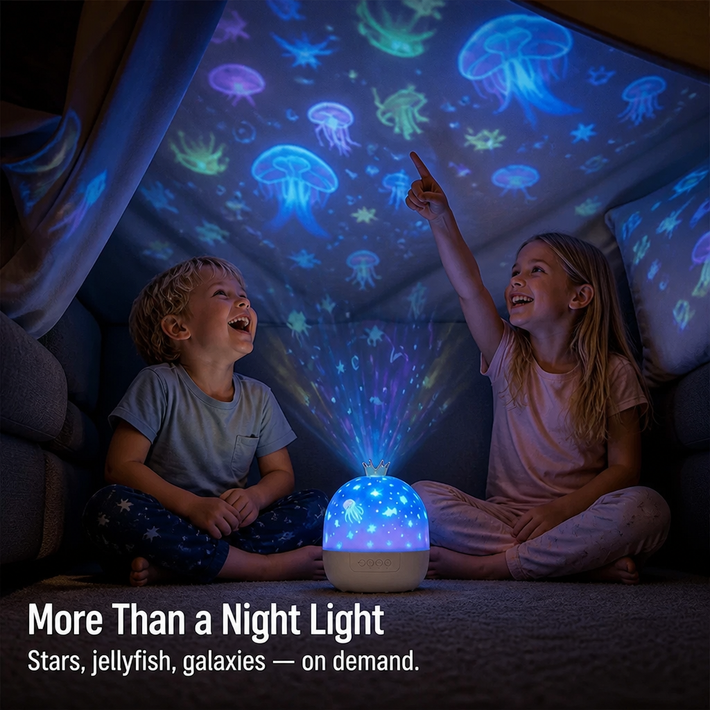 CelestiDream™ — Calm Restless Kids Beneath a Roof of Gently Drifting Stars